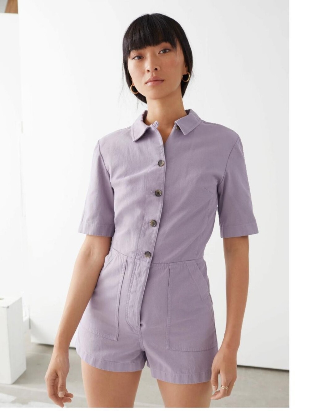 & other stories short workwear boilersuit romper